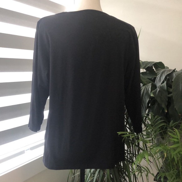 TanJay Gorgeous Ladies, Large Short Sleeve Black with Sequins in front. NWOT - Picture 4 of 7